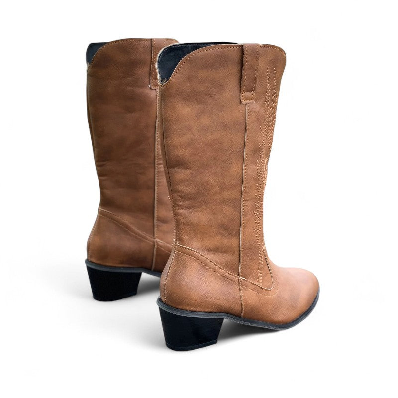 Classic Western Lilou Embroidered Ankle Boots
