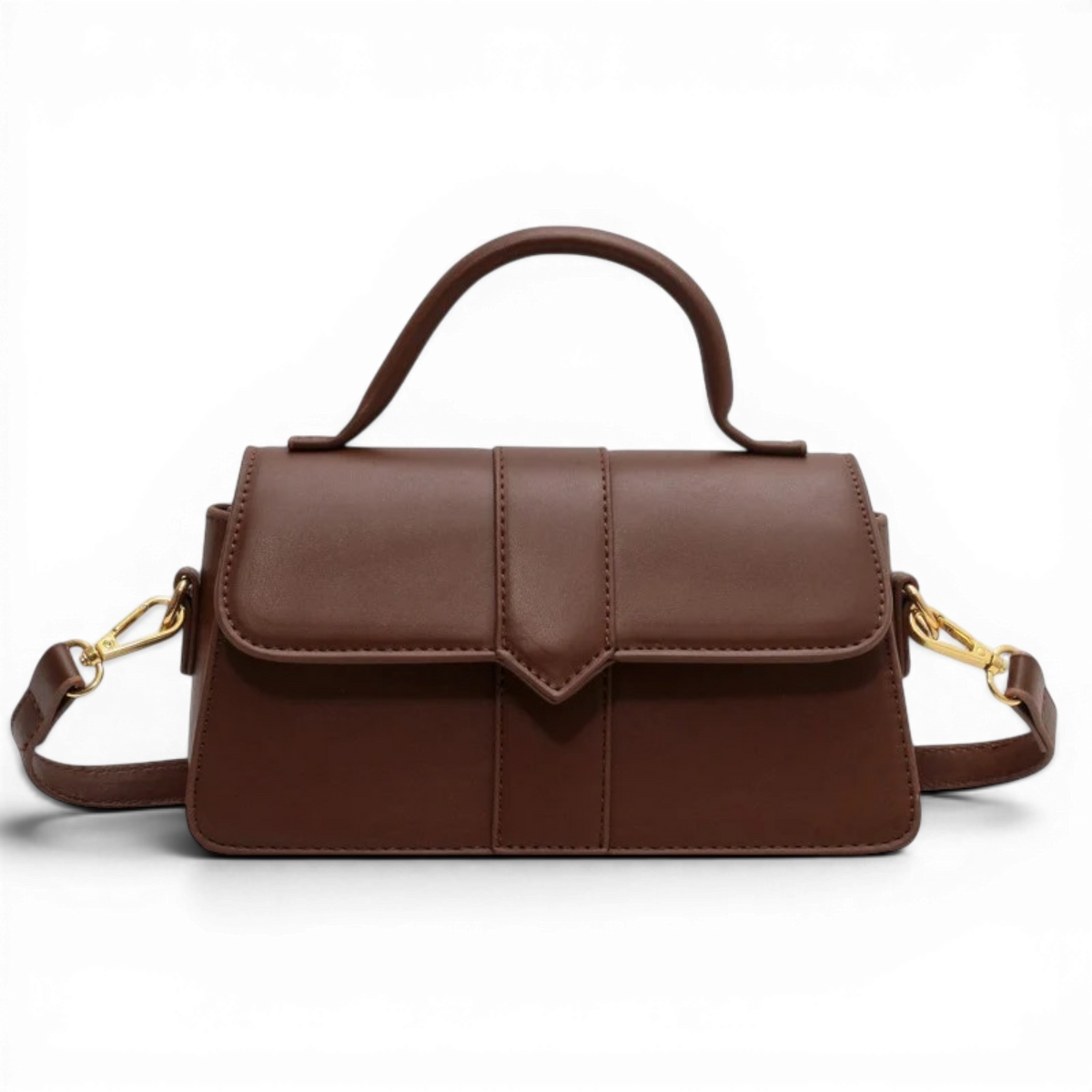 Understated Smooth Leather Shoulder Bag