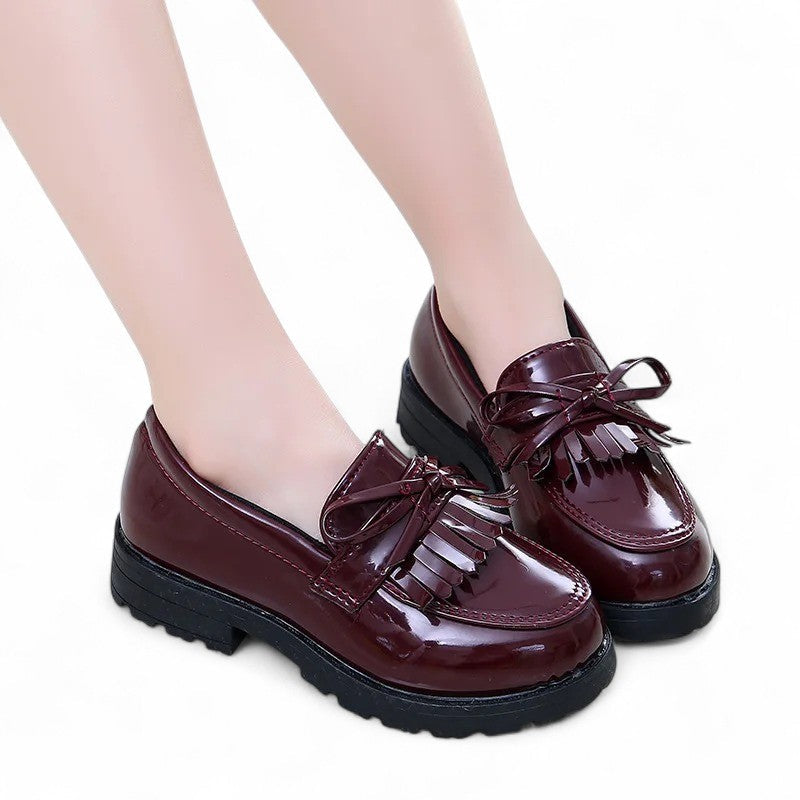 City-Ready Sable Chunky Patent Leather Loafers