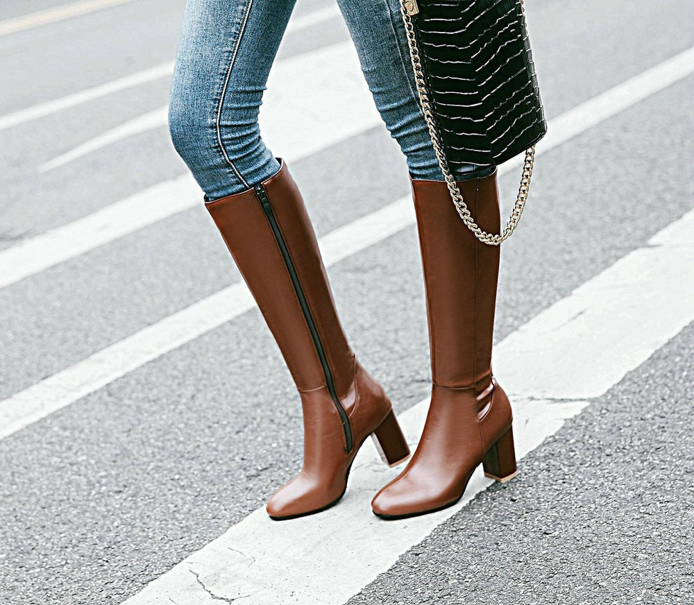 Bold Tall Boots with High Heel