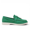 Signature Delaney Green Suede Loafers