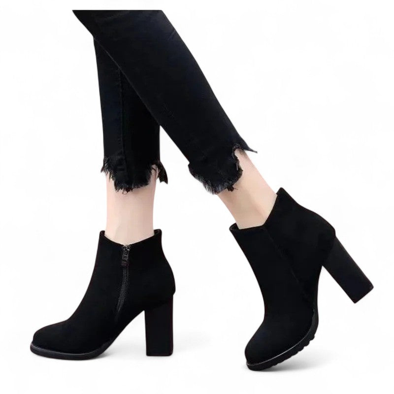 Essential Black Suede Booties