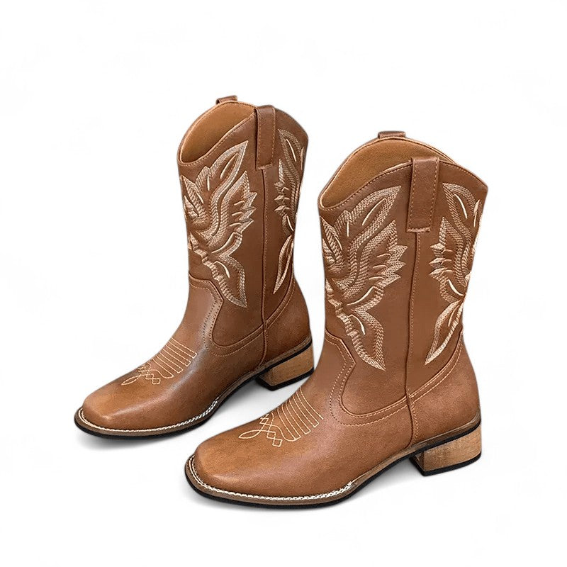 Essential Brown Mid-Calf Western Boots