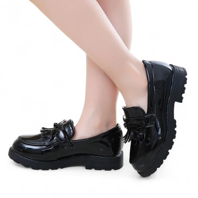 City-Ready Sable Chunky Patent Leather Loafers