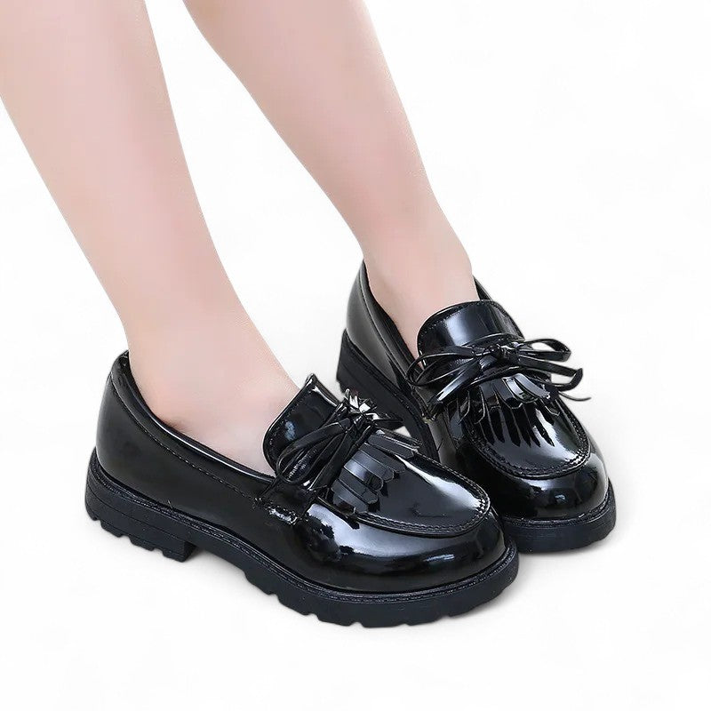City-Ready Sable Chunky Patent Leather Loafers