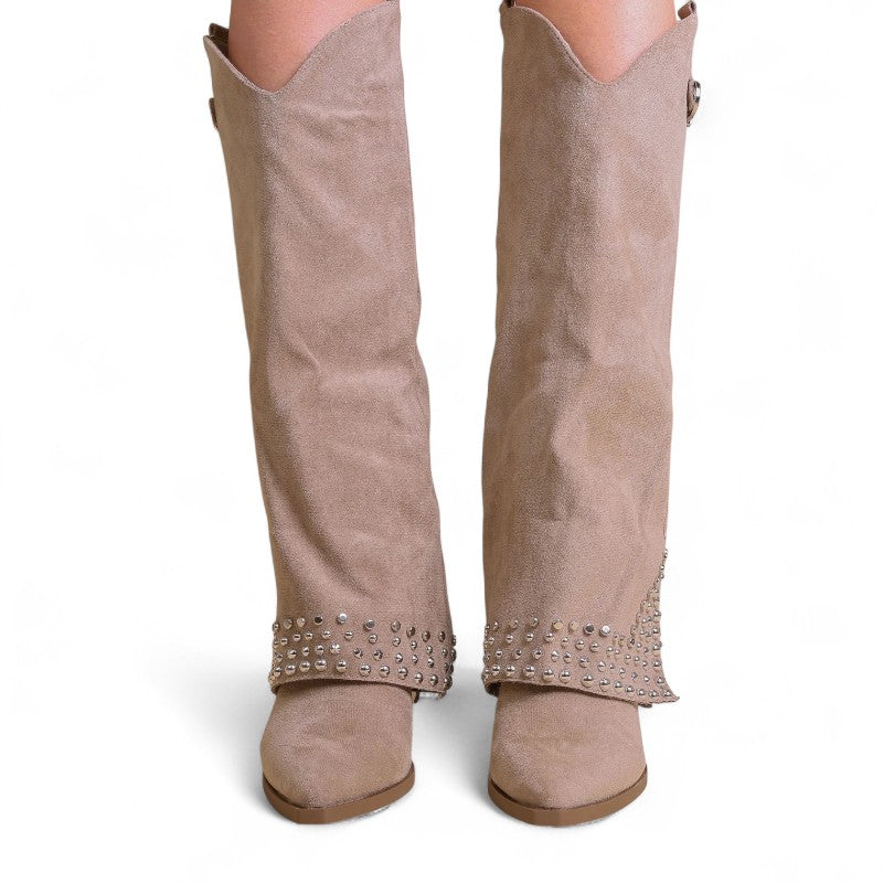 Statement Winnifred Studded Rhinestone Western Boots
