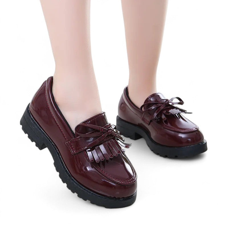 City-Ready Sable Chunky Patent Leather Loafers