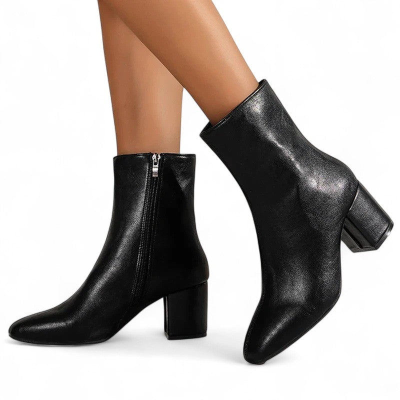Statement Celestia Glossy Leather Booties