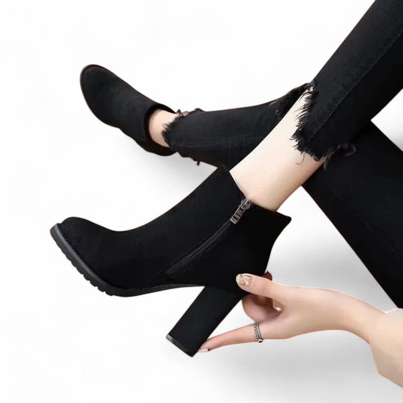 Essential Black Suede Booties