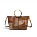 Statement Patchwork Leather Shoulder Bag