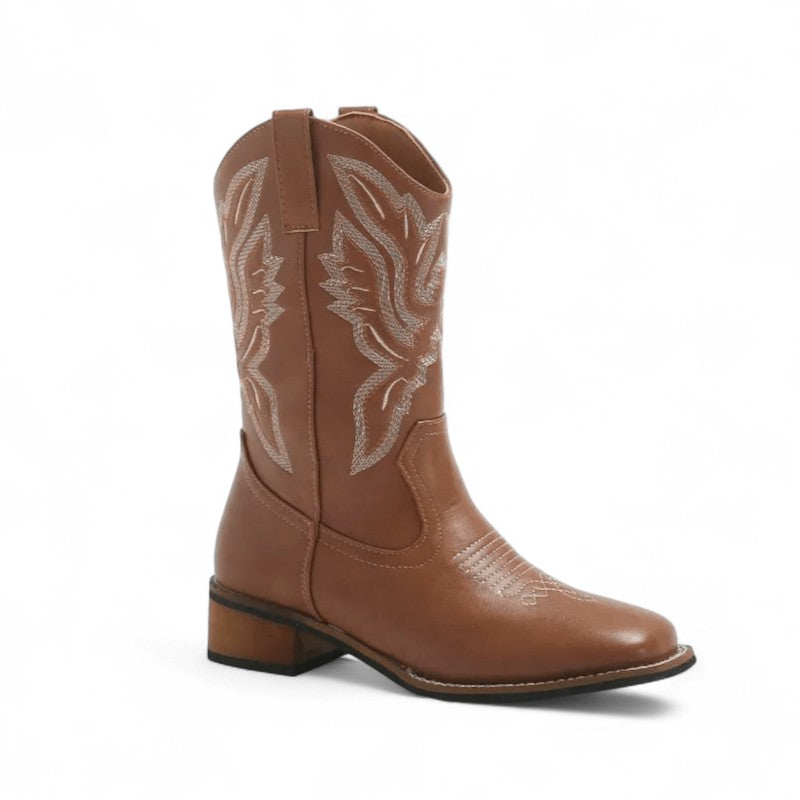 Essential Brown Mid-Calf Western Boots