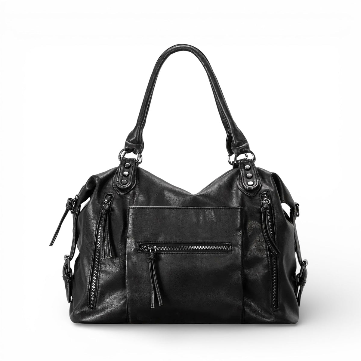 Understated Emberlyn Multi-Pocket Leather Shoulder Bag