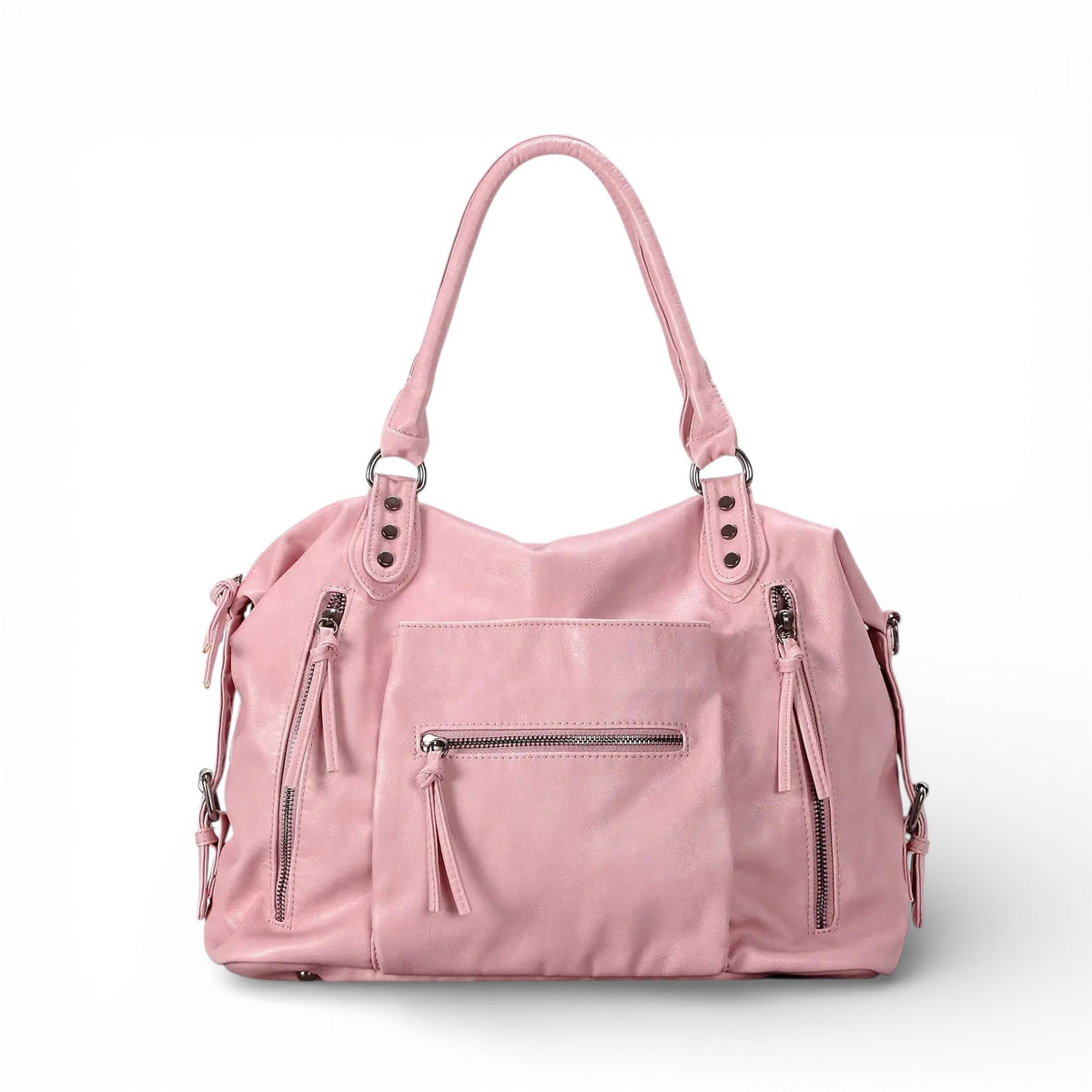 Understated Emberlyn Multi-Pocket Leather Shoulder Bag