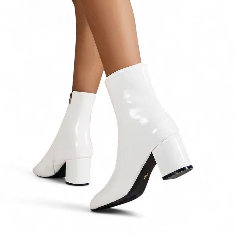 Statement Celestia Glossy Leather Booties