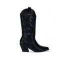 Polished Sequined Mid-Calf Western Boots