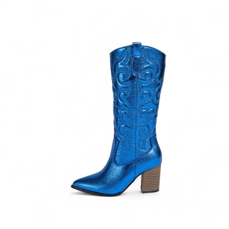 Signature Embroidered Sequin Western Boots