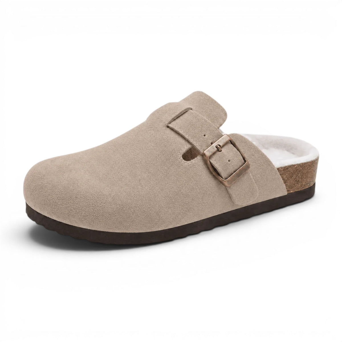 Barefoot-Soft Ottilie Shearling-Lined Suede Mules