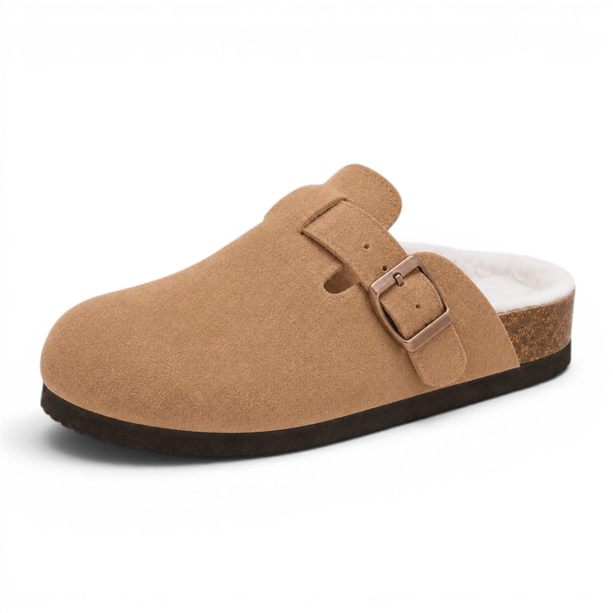 Barefoot-Soft Ottilie Shearling-Lined Suede Mules