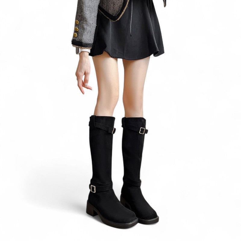 Weekend Renata Tall Suede Boots with Cuffed Hem