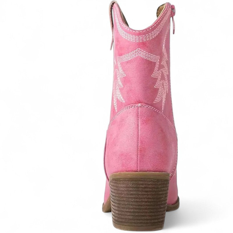 The Everyday Uma Embroidered Low-Cut Western Boots