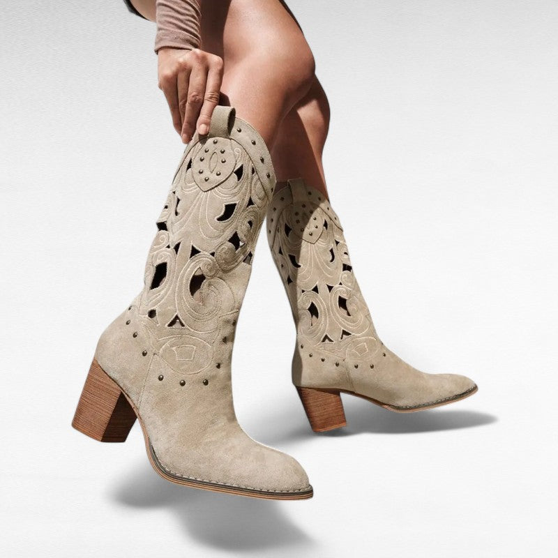 Refined Ramona Chic Mid-Calf Western Boots