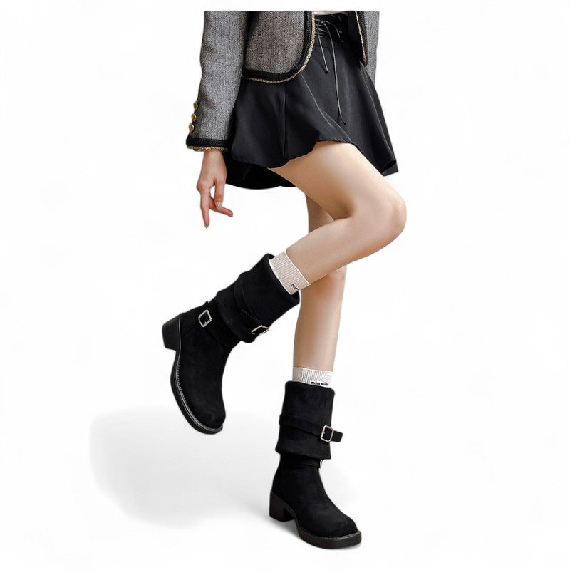 Weekend Renata Tall Suede Boots with Cuffed Hem