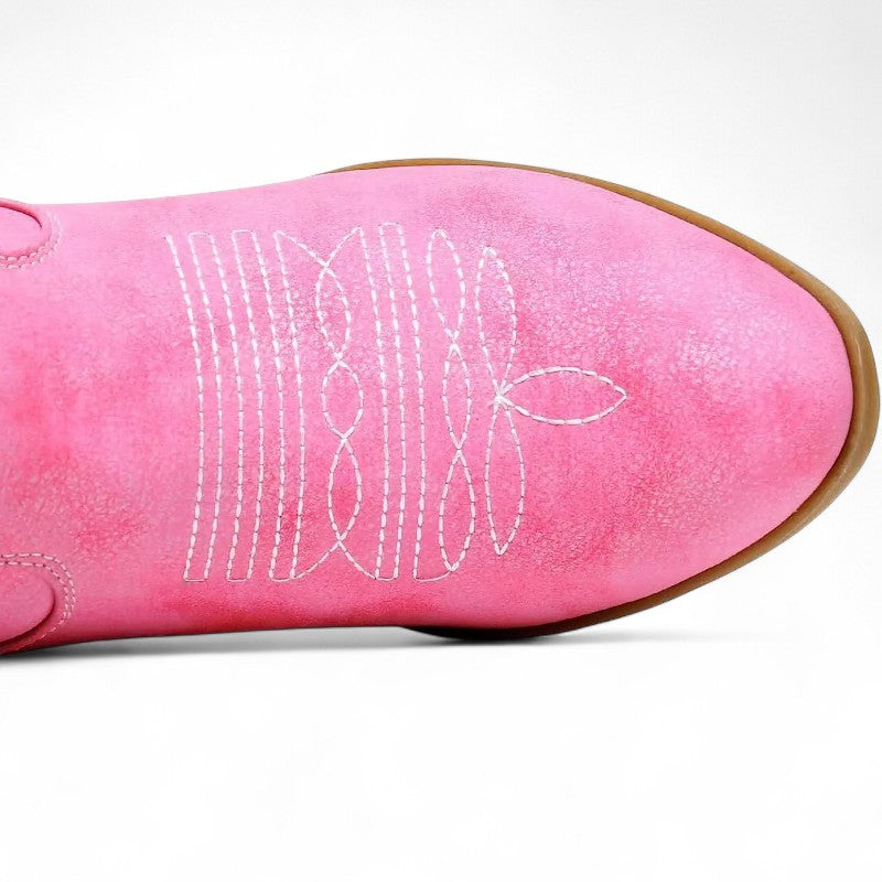 The Everyday Uma Embroidered Low-Cut Western Boots