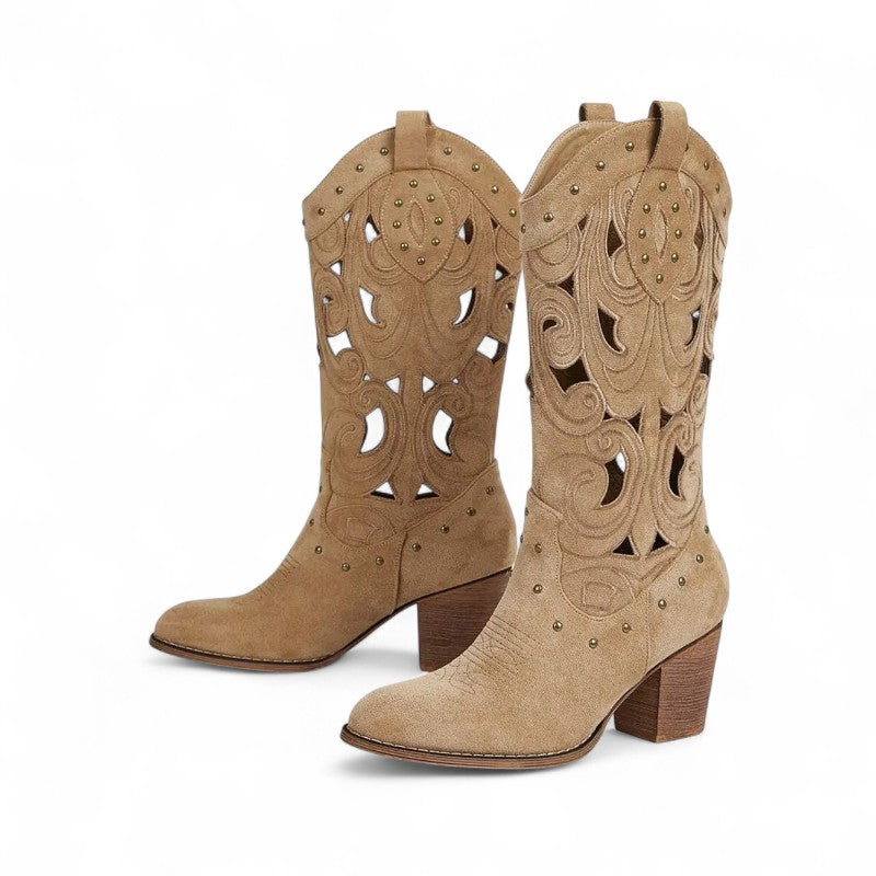 Refined Ramona Chic Mid-Calf Western Boots