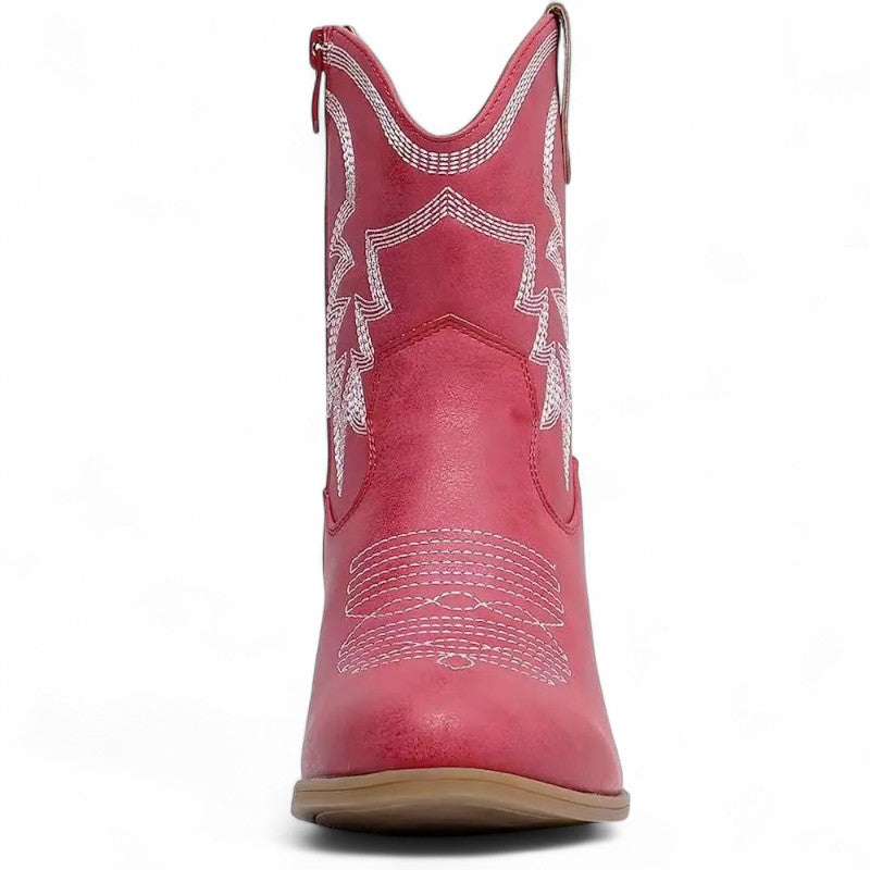 The Everyday Uma Embroidered Low-Cut Western Boots