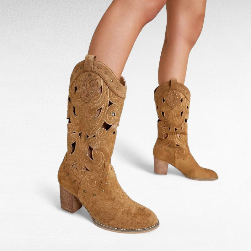 Refined Ramona Chic Mid-Calf Western Boots