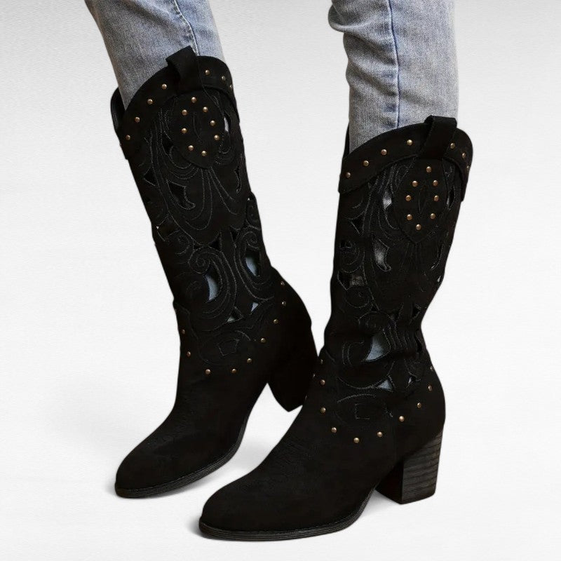 Refined Ramona Chic Mid-Calf Western Boots