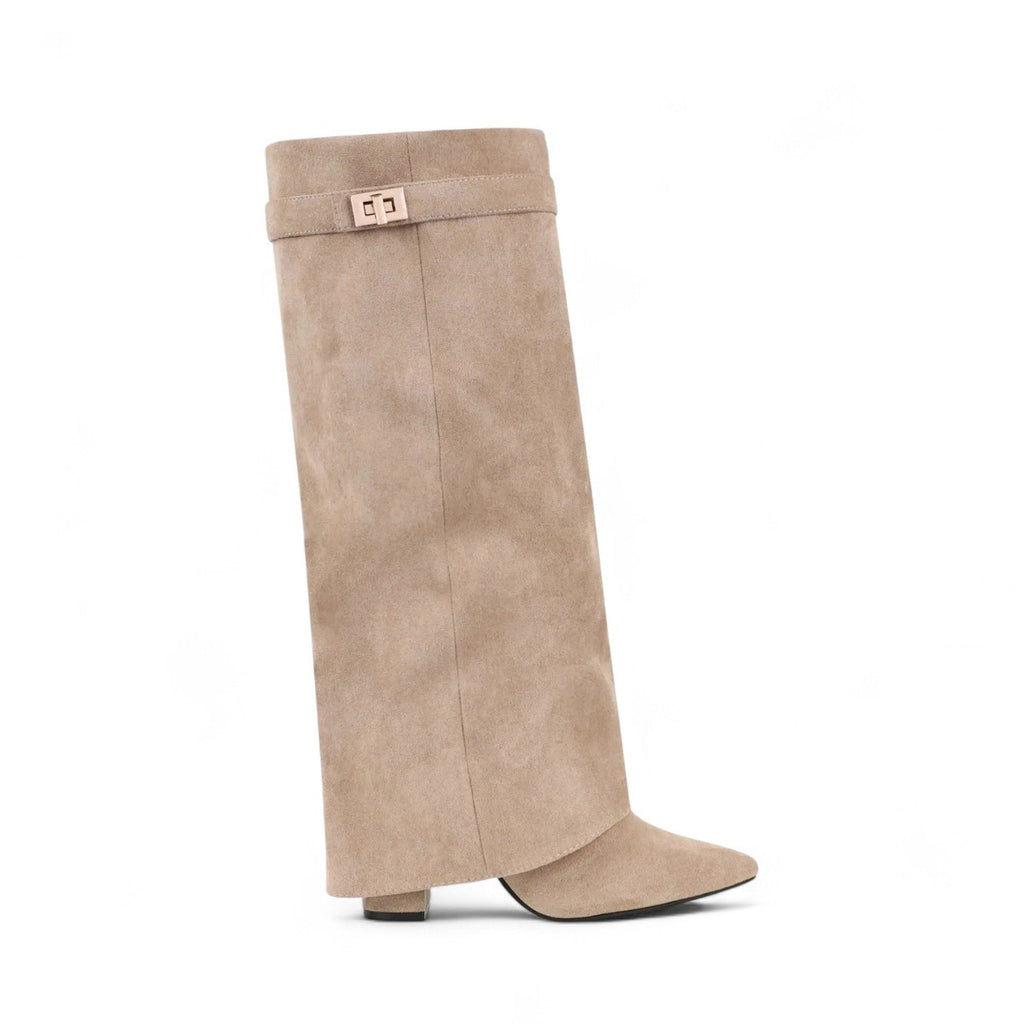 Weekend Daphnee Tall Faux-Suede Boots with Cuffed Hem