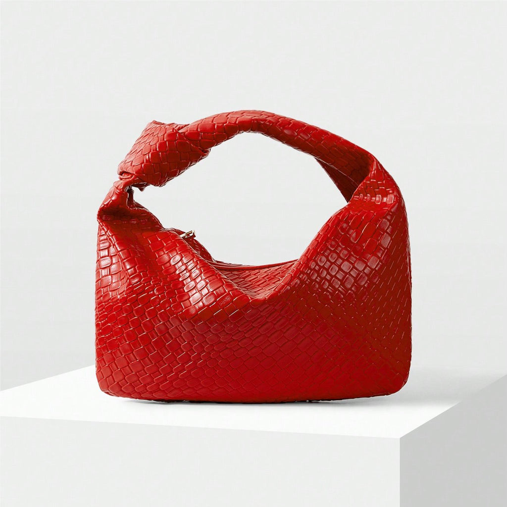 Woven PU Leather Handbag