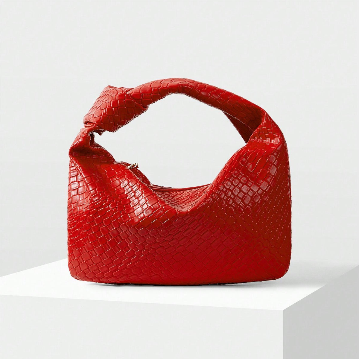 Woven PU Leather Handbag