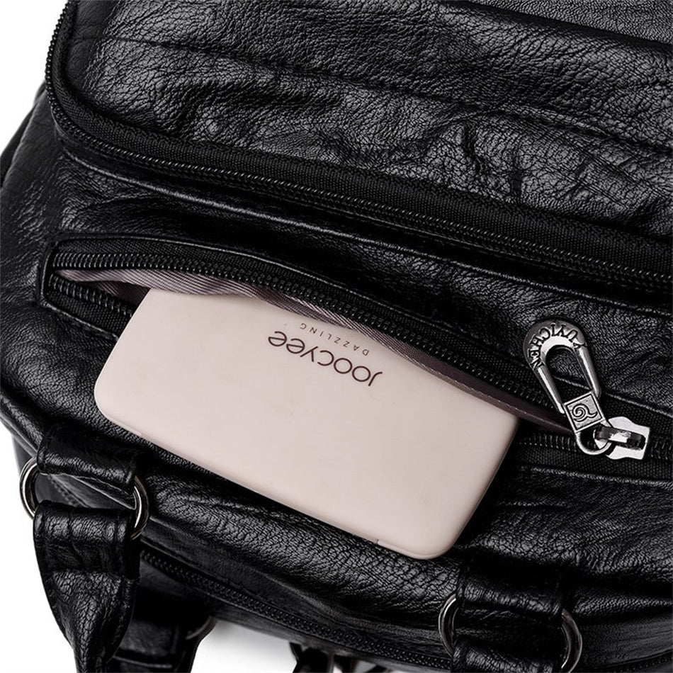 PU Leather Backpack with Refined Detail