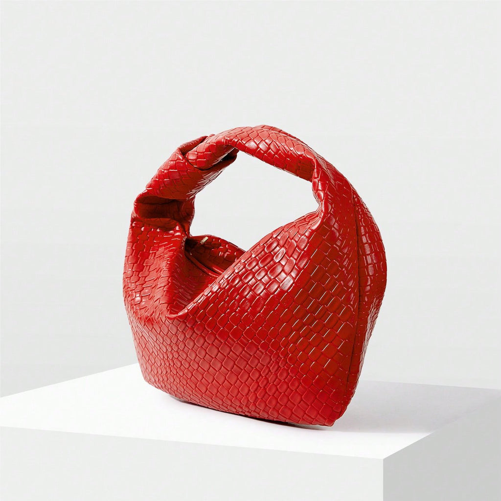 Woven PU Leather Handbag