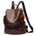 PU Leather Backpack with Essential Detail
