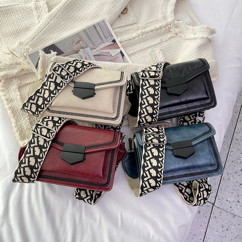 PU Leather Shoulder Bag with Structured Detail