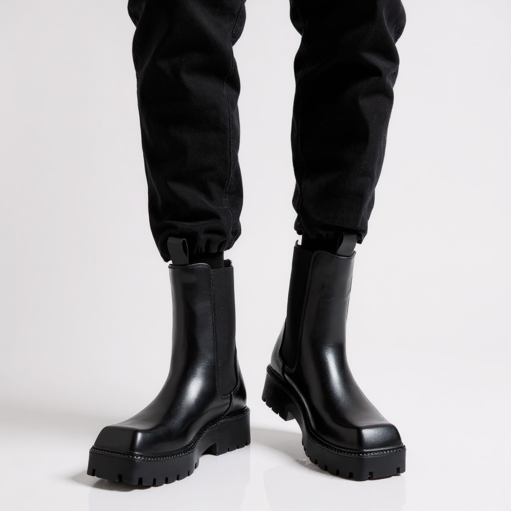 Modern Square-Toe Chelsea Boots