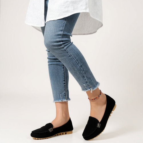 All-Day Soft Loafers with Buckle Detail