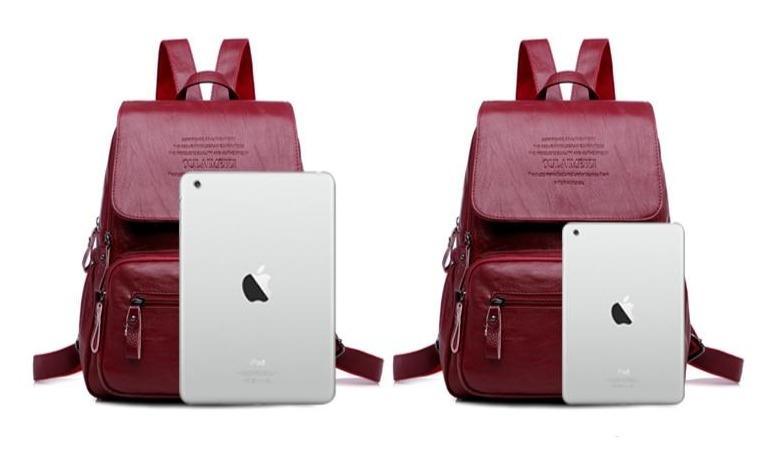 Genuine Leather Backpack with Minimalist Detail