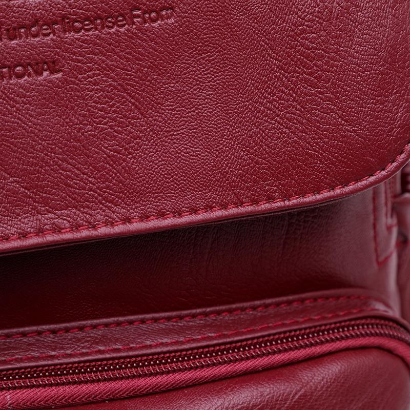 Genuine Leather Backpack with Minimalist Detail