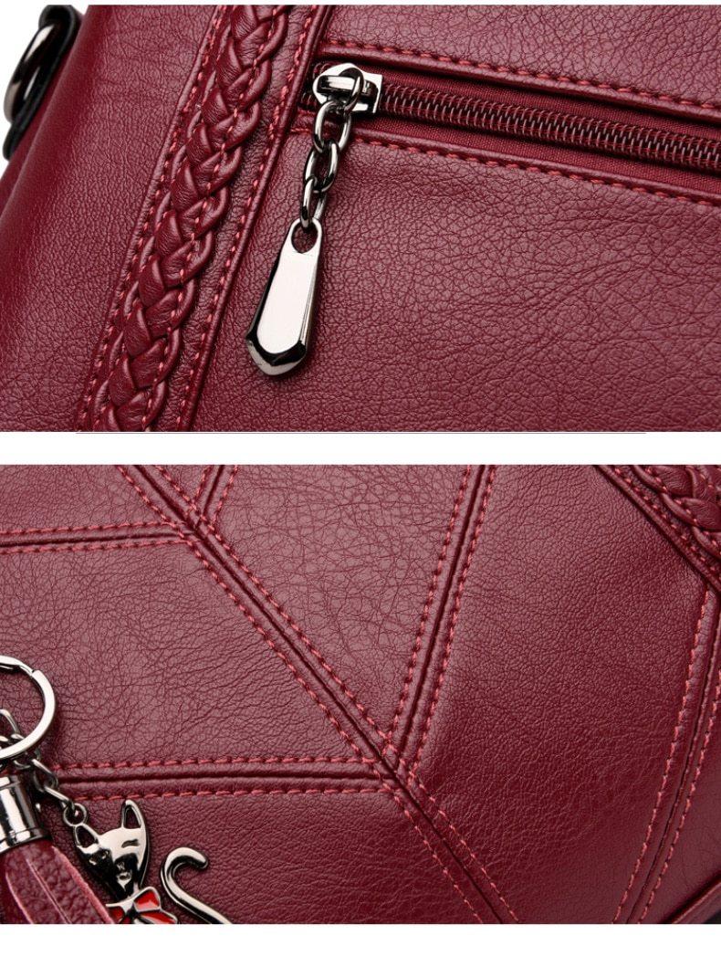 Compact Genuine Leather Tote Bag