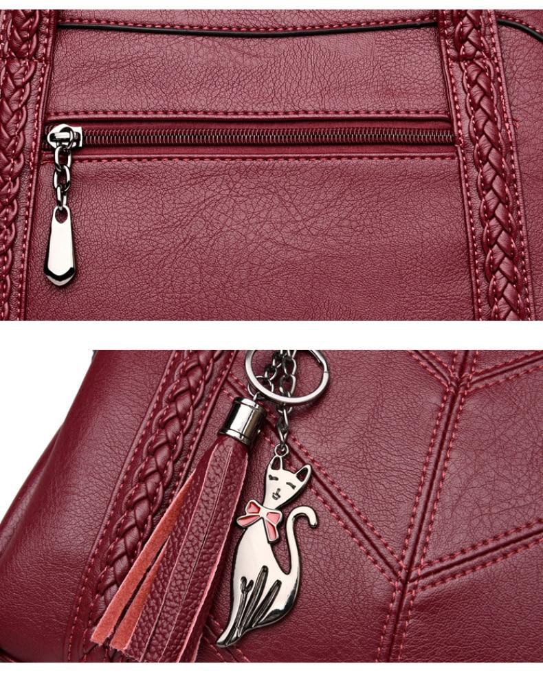 Compact Genuine Leather Tote Bag