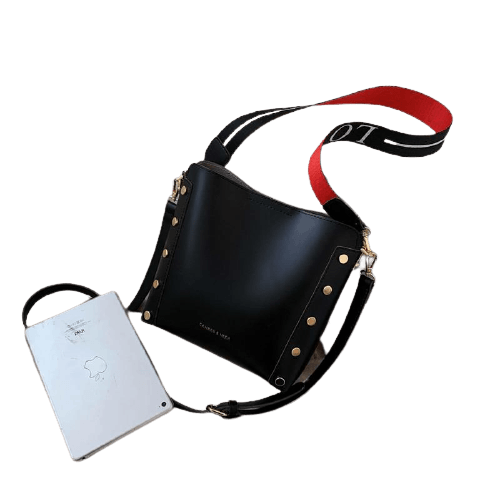 Sculpted Synthetic Leather Bucket Bag
