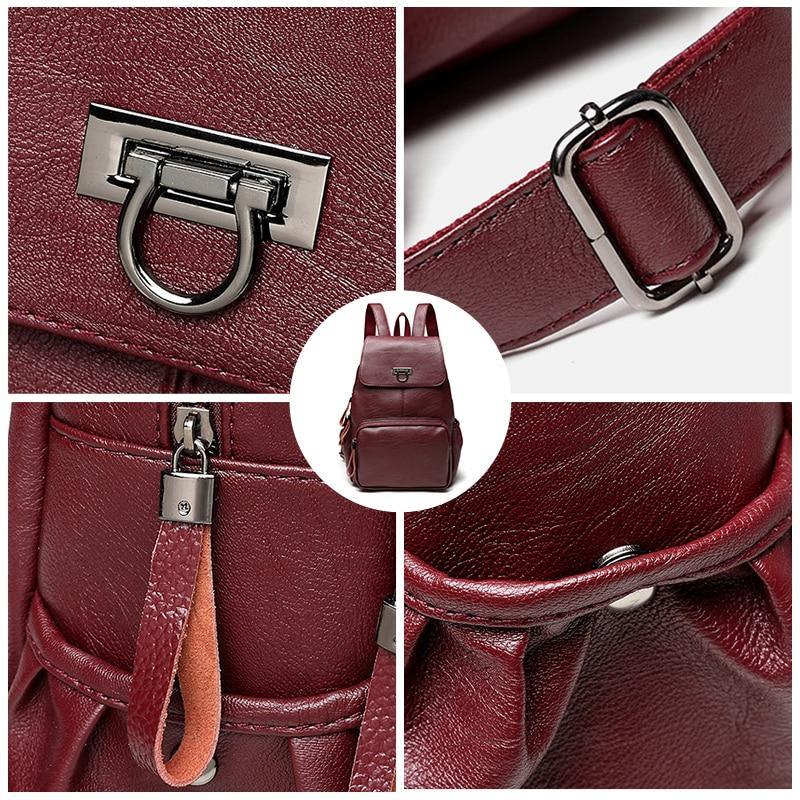 Commuter Genuine Leather Backpack