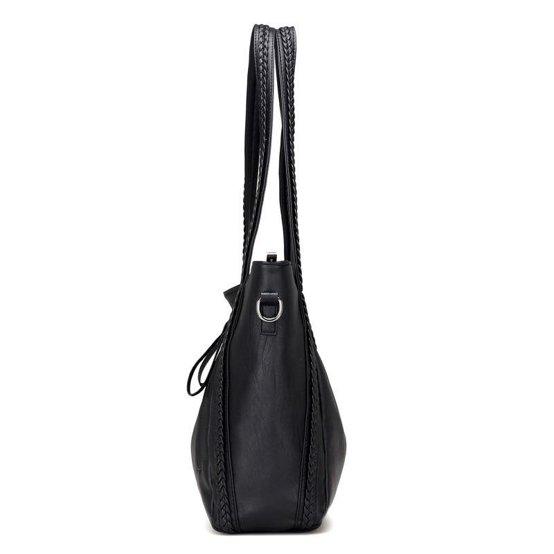 Structured Leather Tote Bag