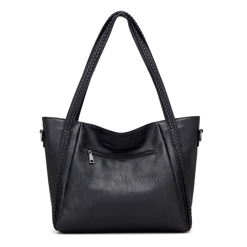 Structured Leather Tote Bag