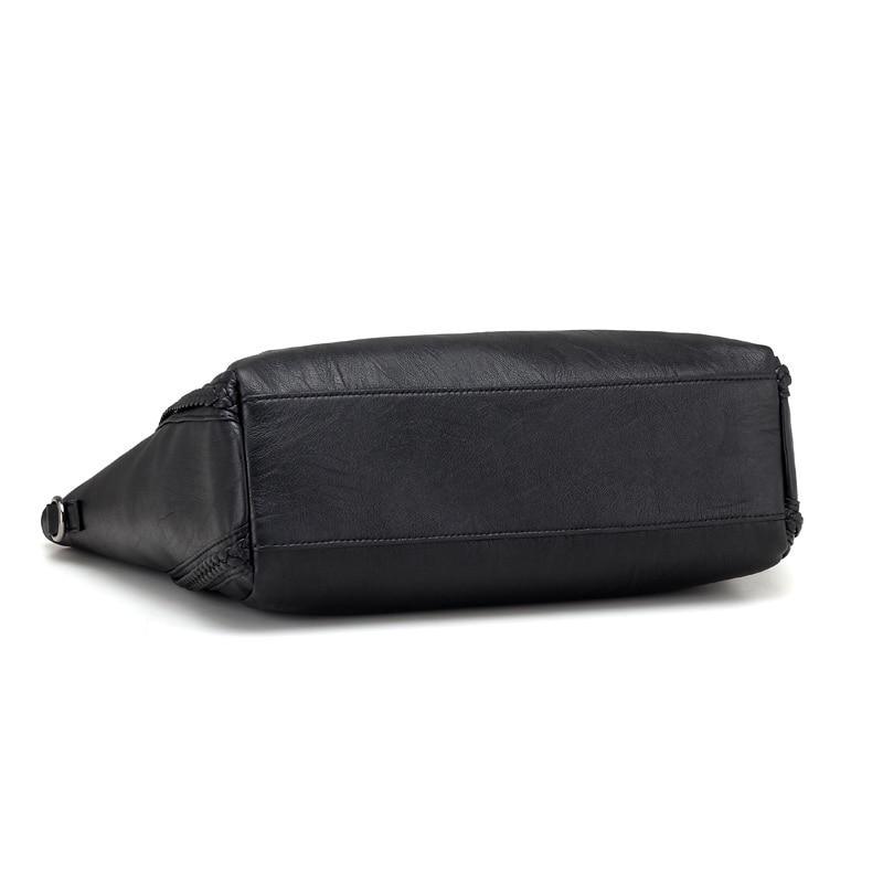Structured Leather Tote Bag