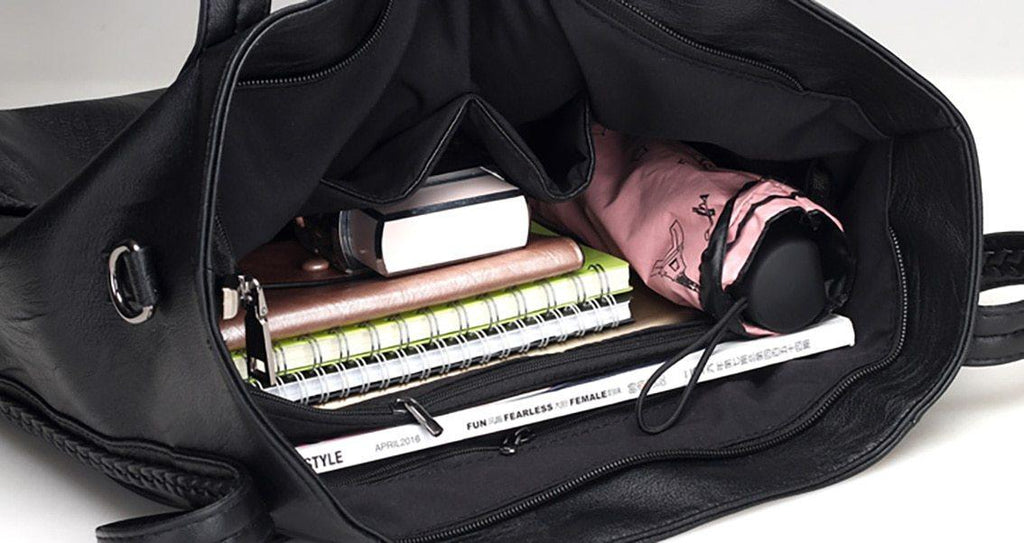 Structured Leather Tote Bag